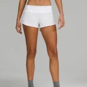 Lululemon Speed up low-rise lined short 2.5 in inseam - white